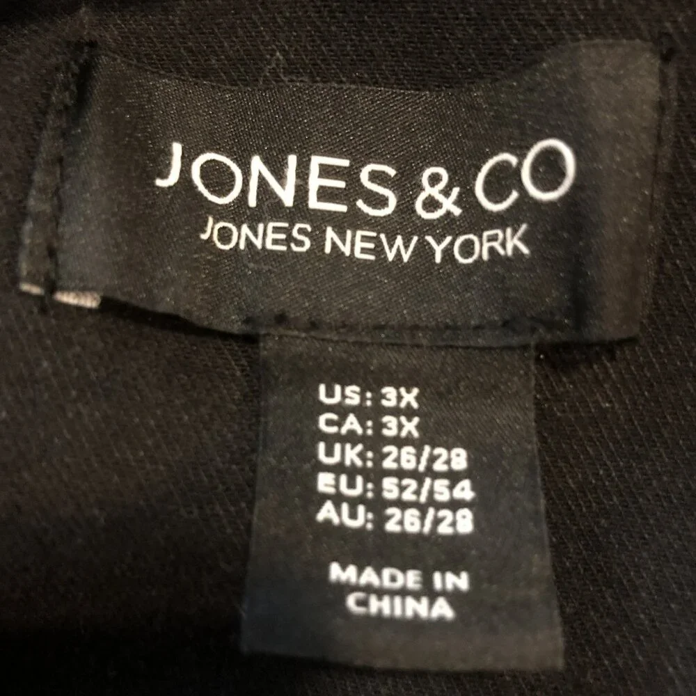 Jones & Co Black Denim Jacket 3X | Vintage-Wash Classic Trucker | Timeless Layer - Picture 11 of 13